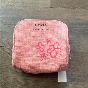 Clinique Pink Floral Pouch
